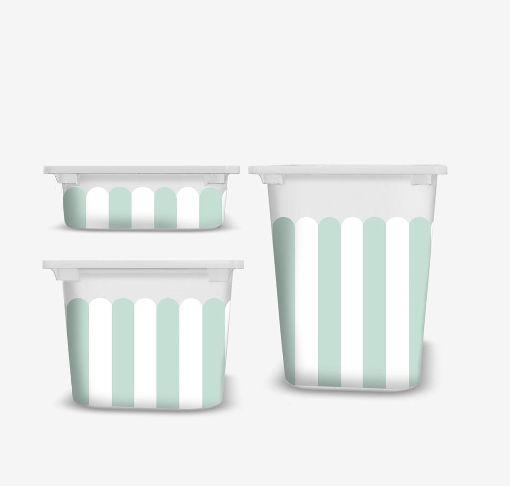Scallop TROFAST Aufkleber, gewellte IKEA TROFAST Streifen, Wraps IKEA Trofast Aufkleber, gestreifte Trofast Spielzimmer Aufkleber, Streifen Trofast Dekor Aufkleber ST1