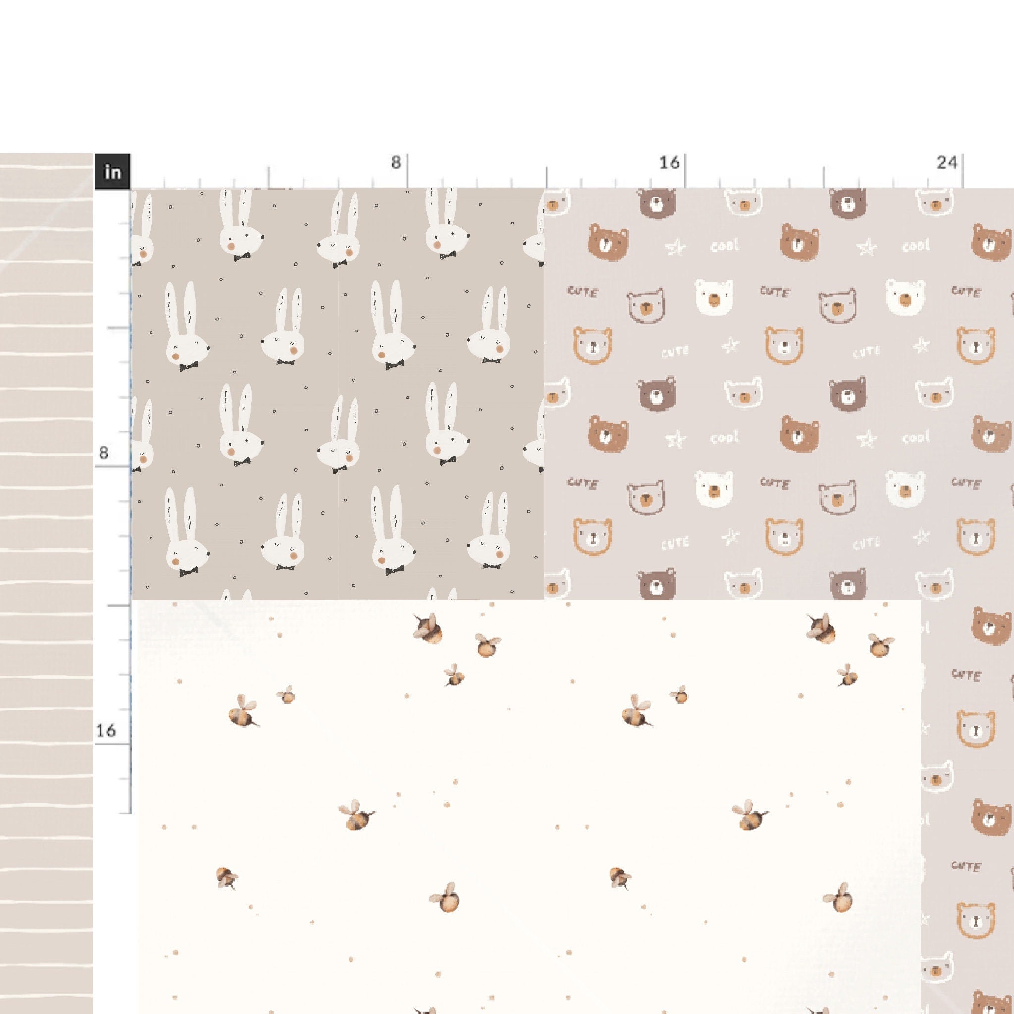 Geschlechtsneutrale Baumwoll-Fat Quarters – Natur Beige Rouge Wald Skandinavische Kollektion Petal Baumwoll-Mix & Match Fat Quarters Quiltstoff
