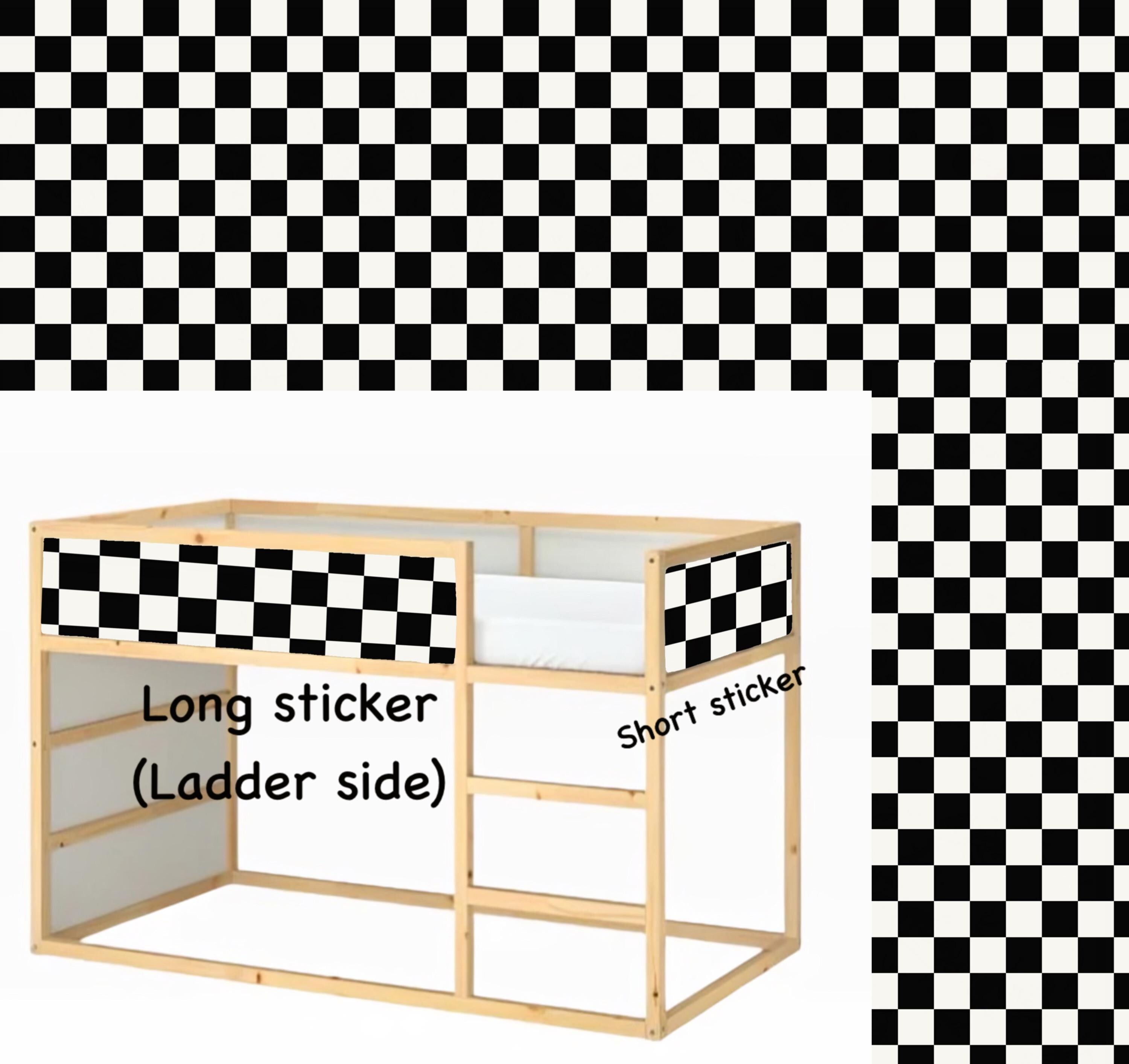 Checkers IKEA KURA Decals boy Kura Bed Stickers Kura Decal bunk bed Removable Vinyl Ikea Bunk Bed boy Decals for Kura Bed makeover