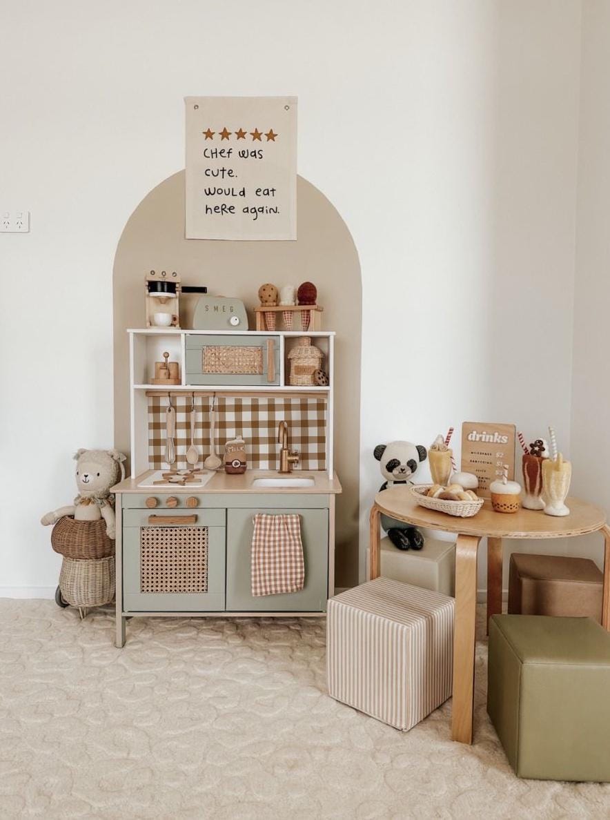 Rattanrohrgeflechtplatten für Ikea Duktig Spielküche Ikea Duktig Zubehör Rattanrohrgeflecht DUKTIG IKEA DUKTIG Umgestaltung
