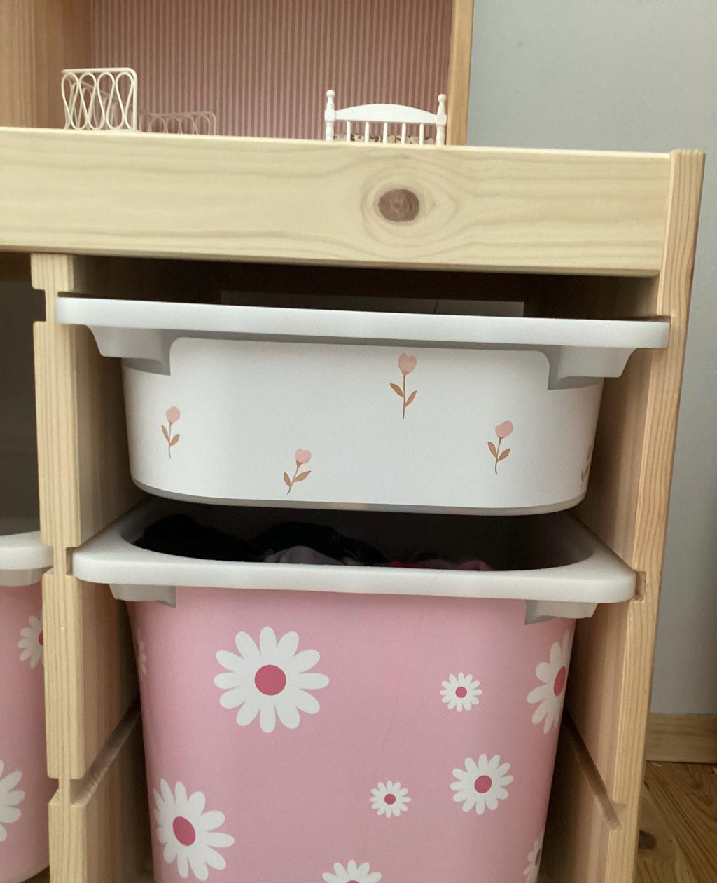 Winzige Blumen TROFAST Aufkleber Trofast Tulpen kleine Blumen TROFAST Aufkleber mieterfreundlich Wraps Ikea Trofast Sticker Trofast Aufkleber ablösbar