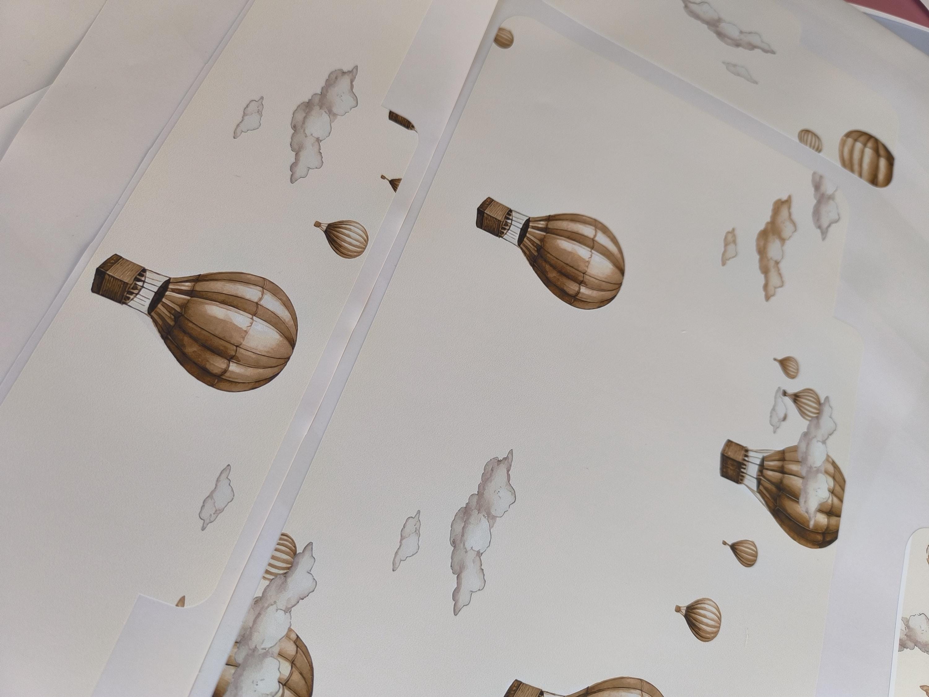 Sepia Heißluftballons TROFAST Aufkleber Himmelaufkleber IKEA TROFAST fliegend Vinylfolien Trofast Aufkleber Trofast Jungenaufkleber Trofast Retro Trofast