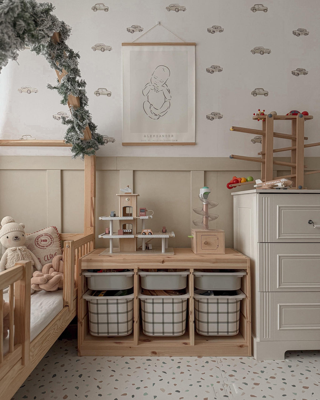 Gingham-Karos Trofast-Aufkleber Gingham Trofast kehrt zurück Gingham-Karomuster-Aufkleber Ikea Möbel-Aufkleber Aufbewahrungs-Upgrade Kinderzimmer Ikea-Aufkleber