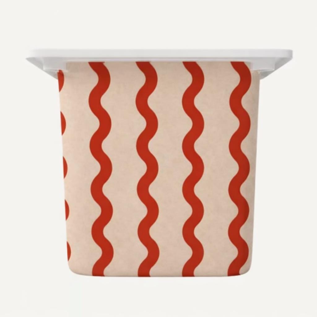 Rote Linien TROFAST Aufkleber Burgund IKEA TROFAST rote Wellenstreifen Trofast Aufkleber Vinylfolien Retro-Wellendekor Ikea Trofast Aufkleber rot