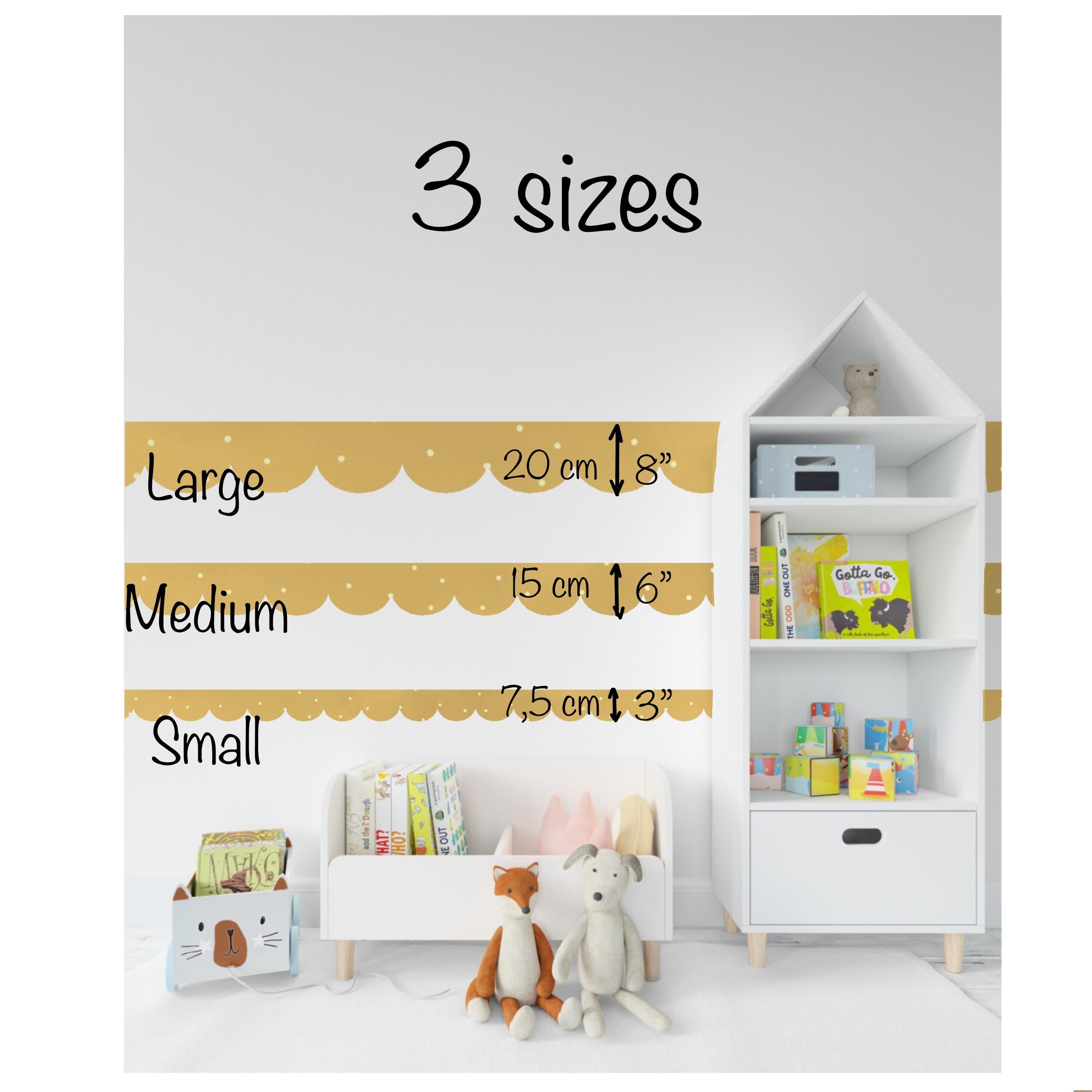 Scallops wall decal scallop wall border scallops wall sticker scalloped wall border coquette wall decor whimsical kids decor nursery