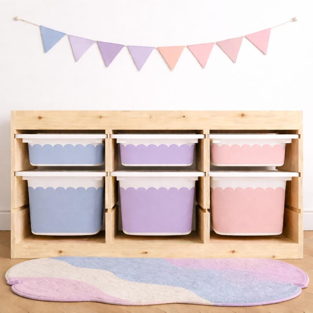 Pastellfarbene Aufkleber TROFAST Aufkleber passend zu IKEA TROFAST Aufklebern Pastellfarbene Folien für IKEA Trofast Boxen Aufkleber in Grüntönen Trofast