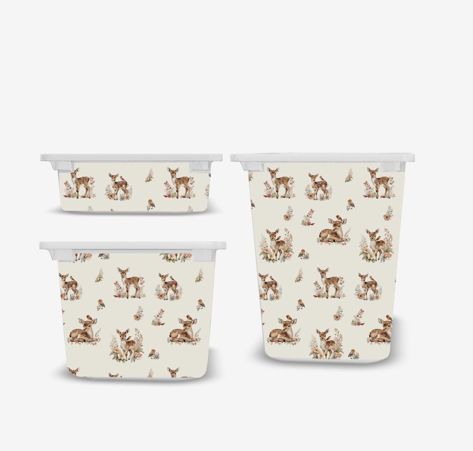 Deer Vintage TROFAST sticker TROFAST bin Wraps ikea Trofast draw cover Trofast playroom stickers Decor ikea hack Storage sticker Storage