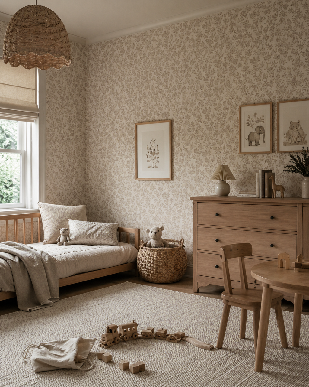 Brown Leaves Traditional Paper Wallpaper Matte Finish Stripe Size: 100x280 cm