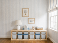 Baby blue stripes IKEA trofast tub decals stripes