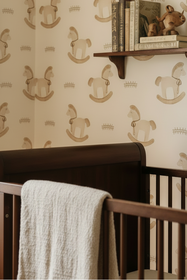Rocking Horse Traditional Paper Wallpaper Matte Finish Stripe Size: 100x280 cm