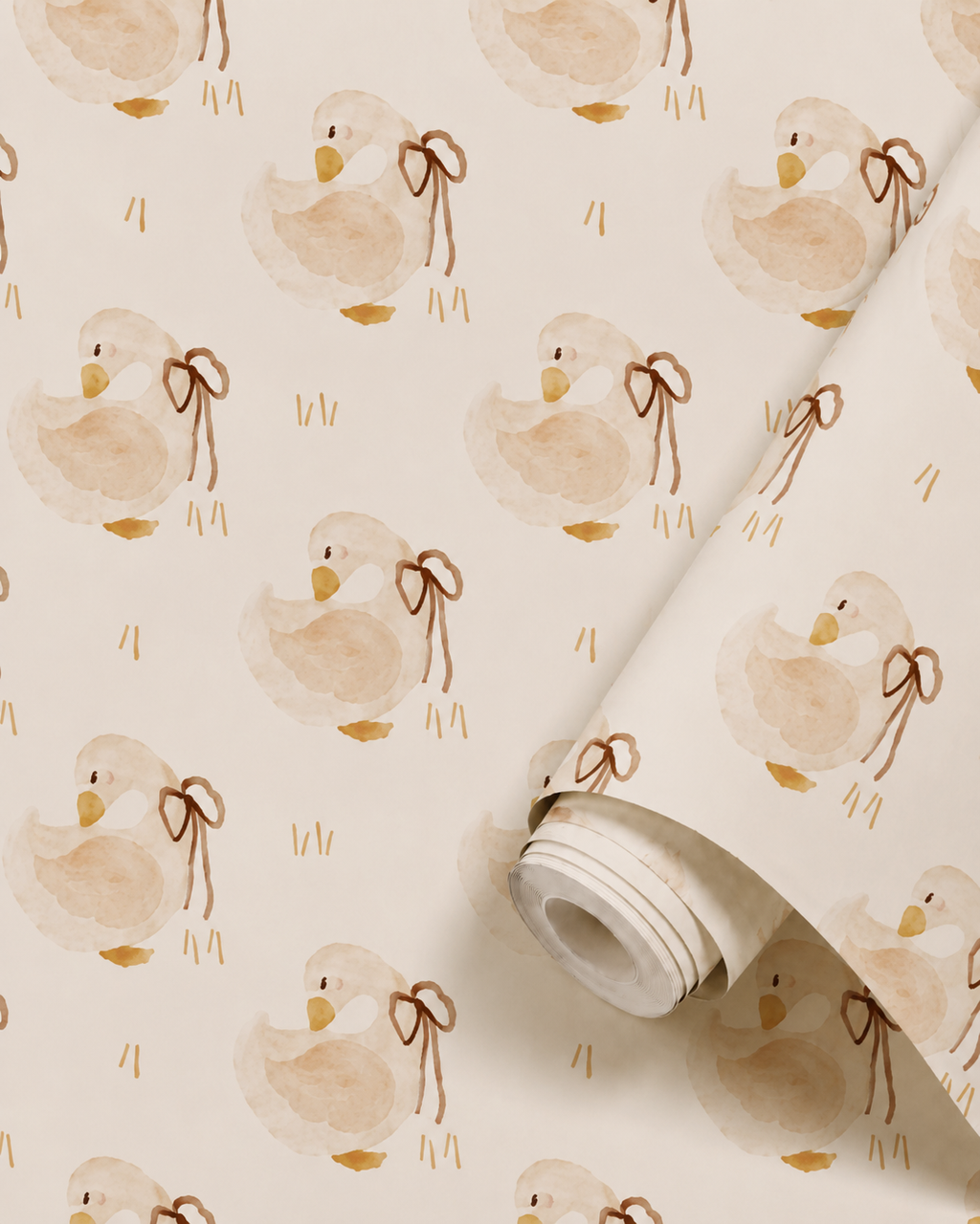 Boho Goose Kids Wallpaper | Watercolour Nursery Wallpaper | Toddler Room | Scandi Children's Wallpaper