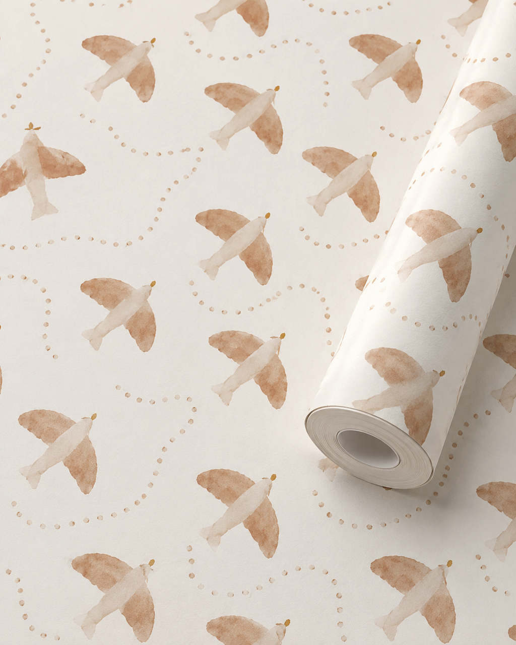 Flying Bird Kids Wallpaper | Boho Nursery Wallpaper | Peel and Stick | Removable Wallpaper
