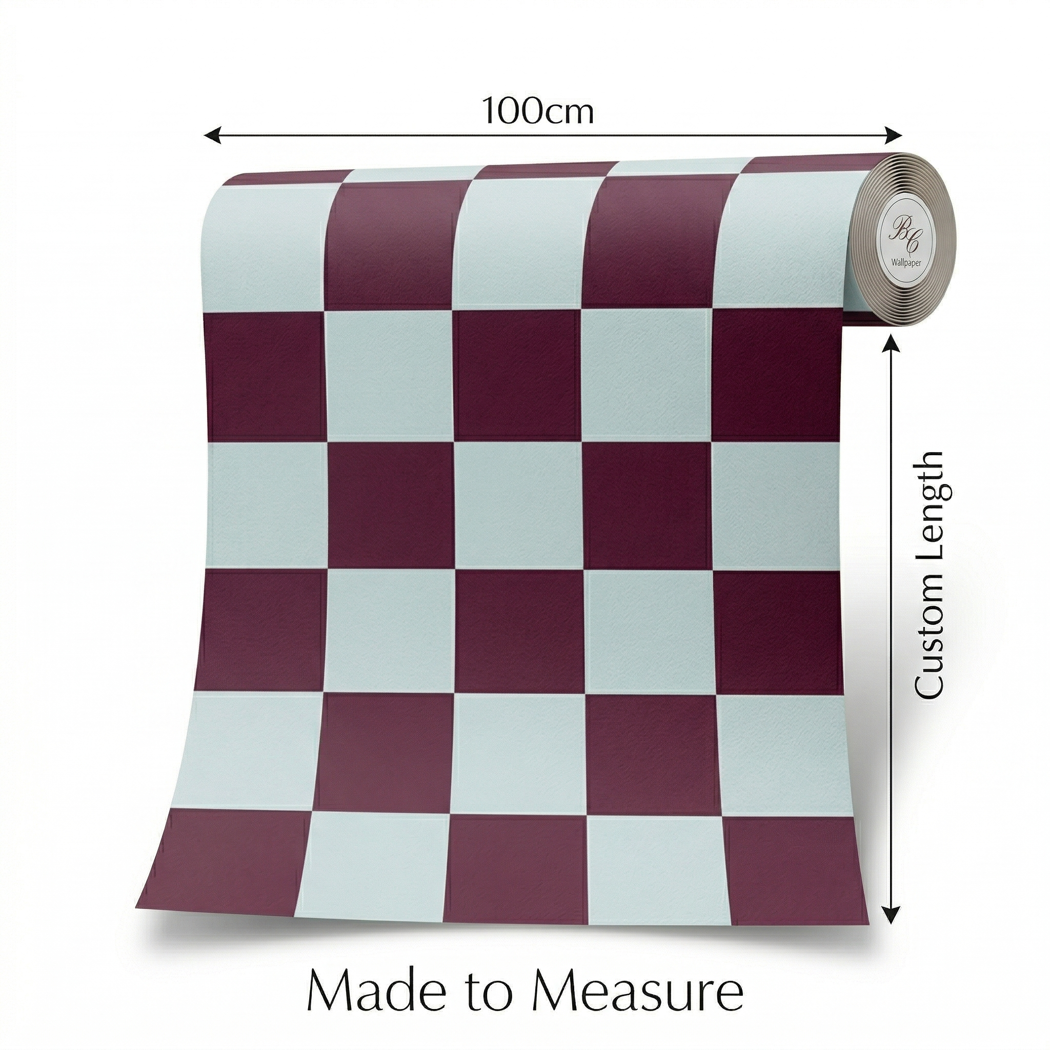 Burgundy and white Checkered Nursery Wallpaper Toddler Bedroom Wallpaper