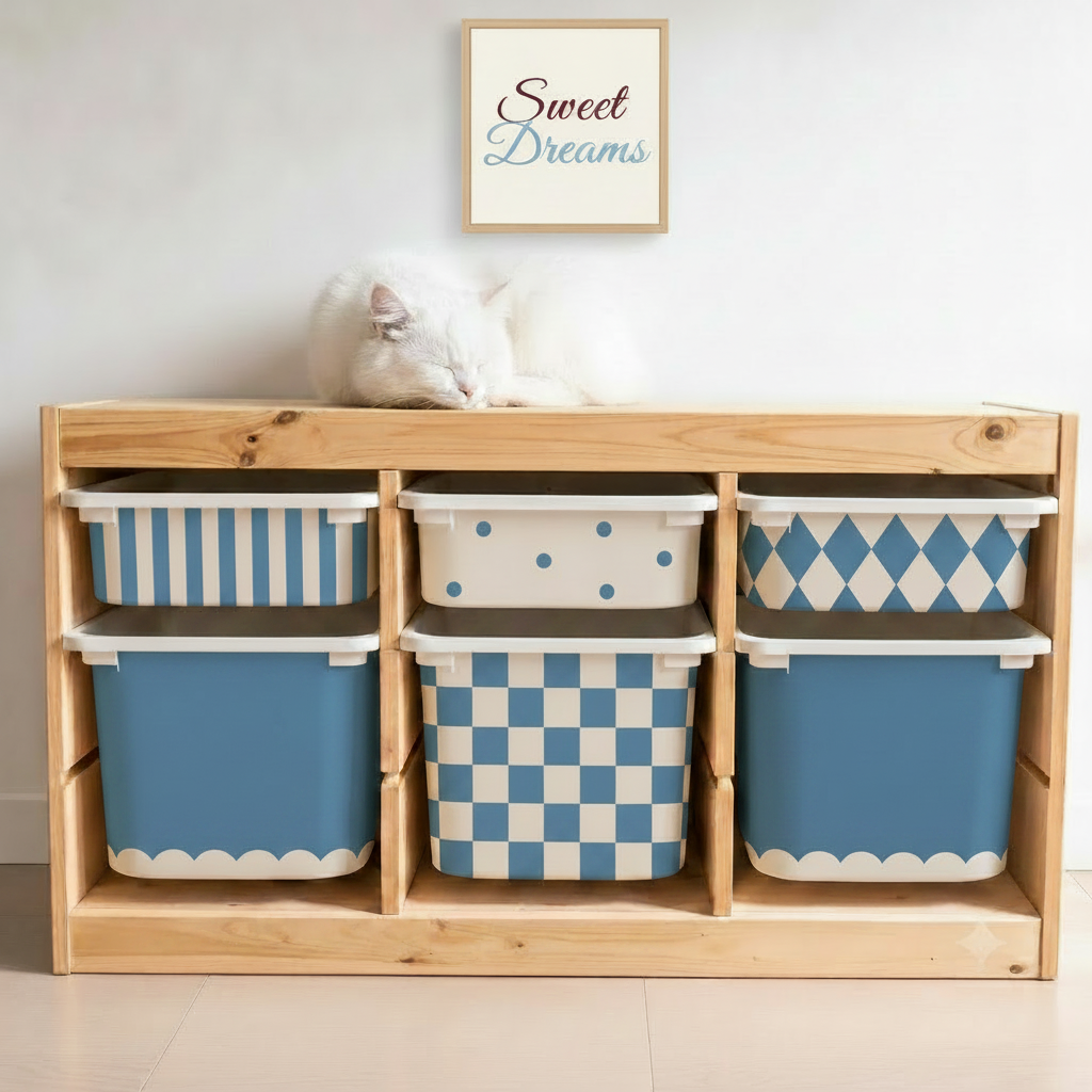 Royal Blue IKEA trofast tub decals Mix & Match