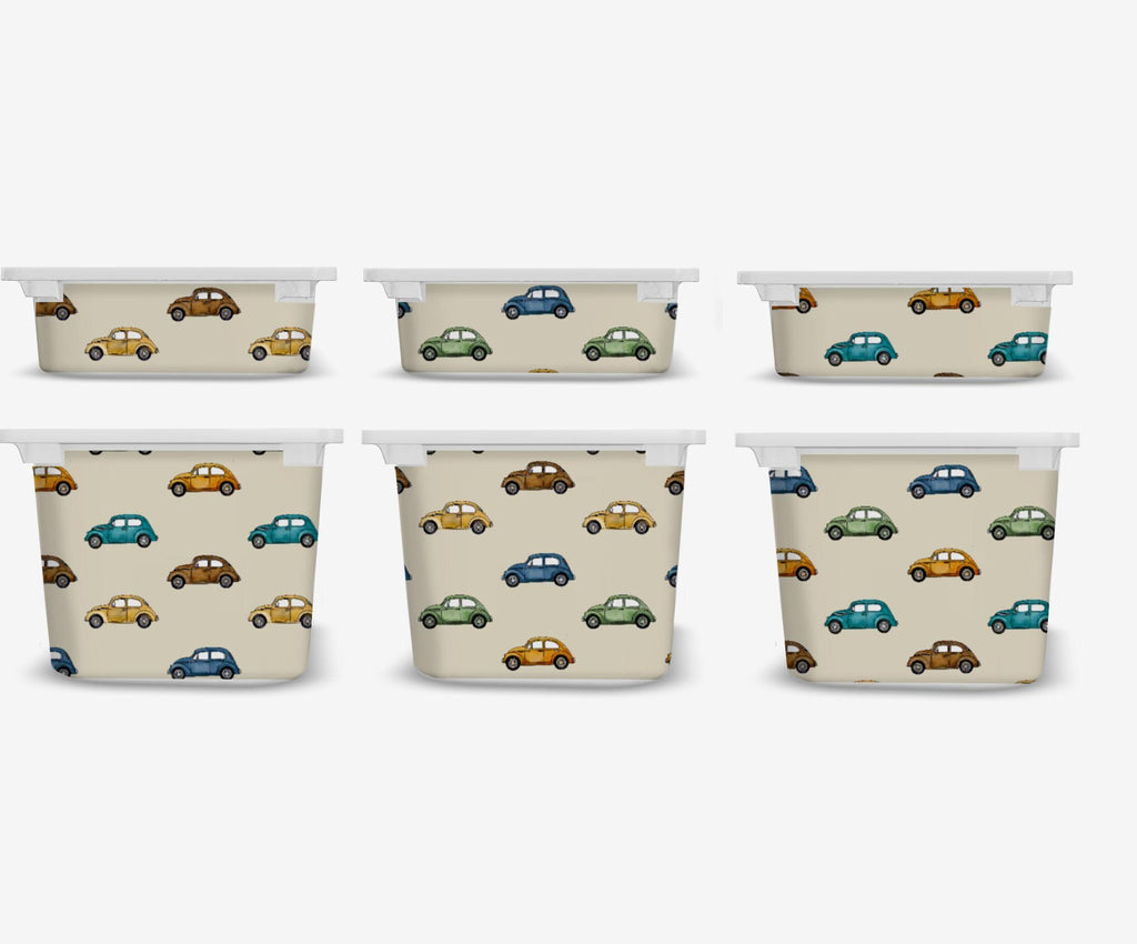 CARS Aufkleber Trofast Mülleimer Sticker Autos Spielzimmer Deko Aufbewahrung Ikea Upgrade Aufkleber Trofast Aufkleber Retro Autos Ikea Jungenzimmer Oldtimer