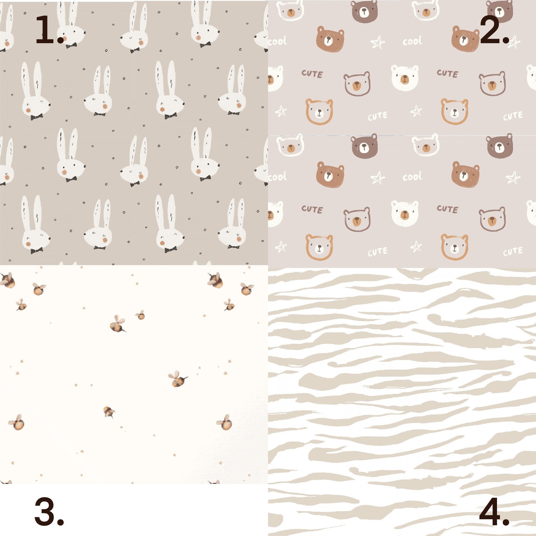 Geschlechtsneutrale Baumwoll-Fat Quarters – Natur Beige Rouge Wald Skandinavische Kollektion Petal Baumwoll-Mix & Match Fat Quarters Quiltstoff