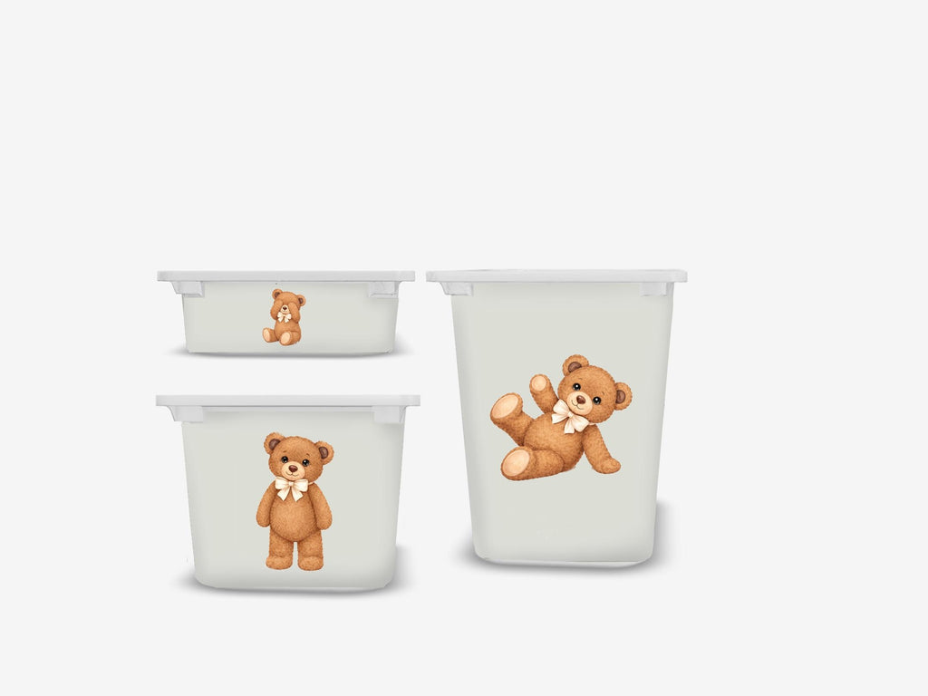 Teddybär TROFAST Aufkleber süßer Teddy IKEA TROFAST Vinyl-Aufkleber Ikea Trofast Aufkleber Trofast Baby-Aufkleber Ikea Trofast Abziehbild Schleifen Trofast