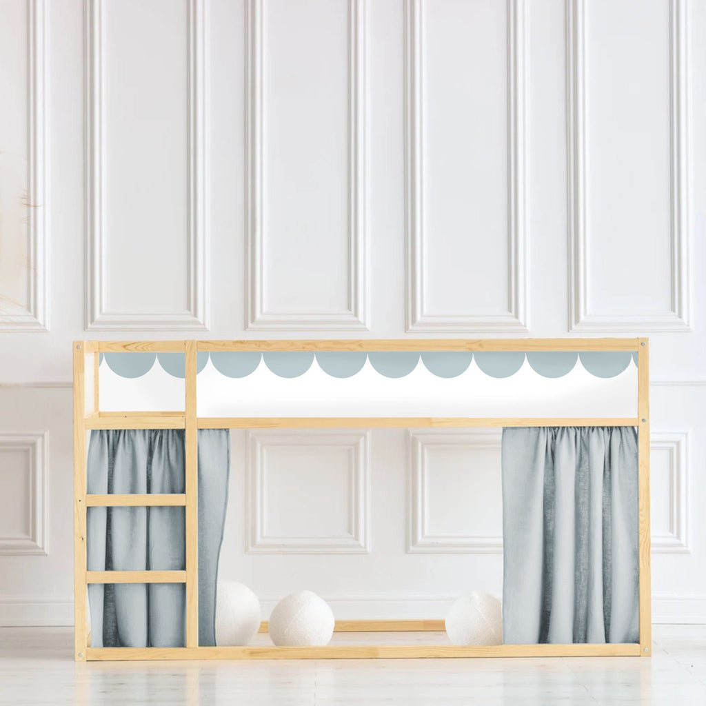 SCALLOP Bettaufkleber Kura Kinderbett Ikea Kura Bett Möbelfolie IKEA Aufkleber scallop Kura Aufkleber Ikea Kura mint Bettaufkleber KURA Aufkleber