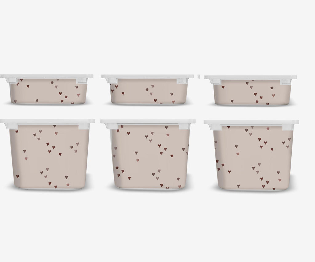 Herzen TROFAST Aufkleber Herzen IKEA TROFAST Vinylfolien Trofast Aufkleber Trofast Herzaufkleber Spielzimmer-Deko Herzen beige Trofast Aufkleber