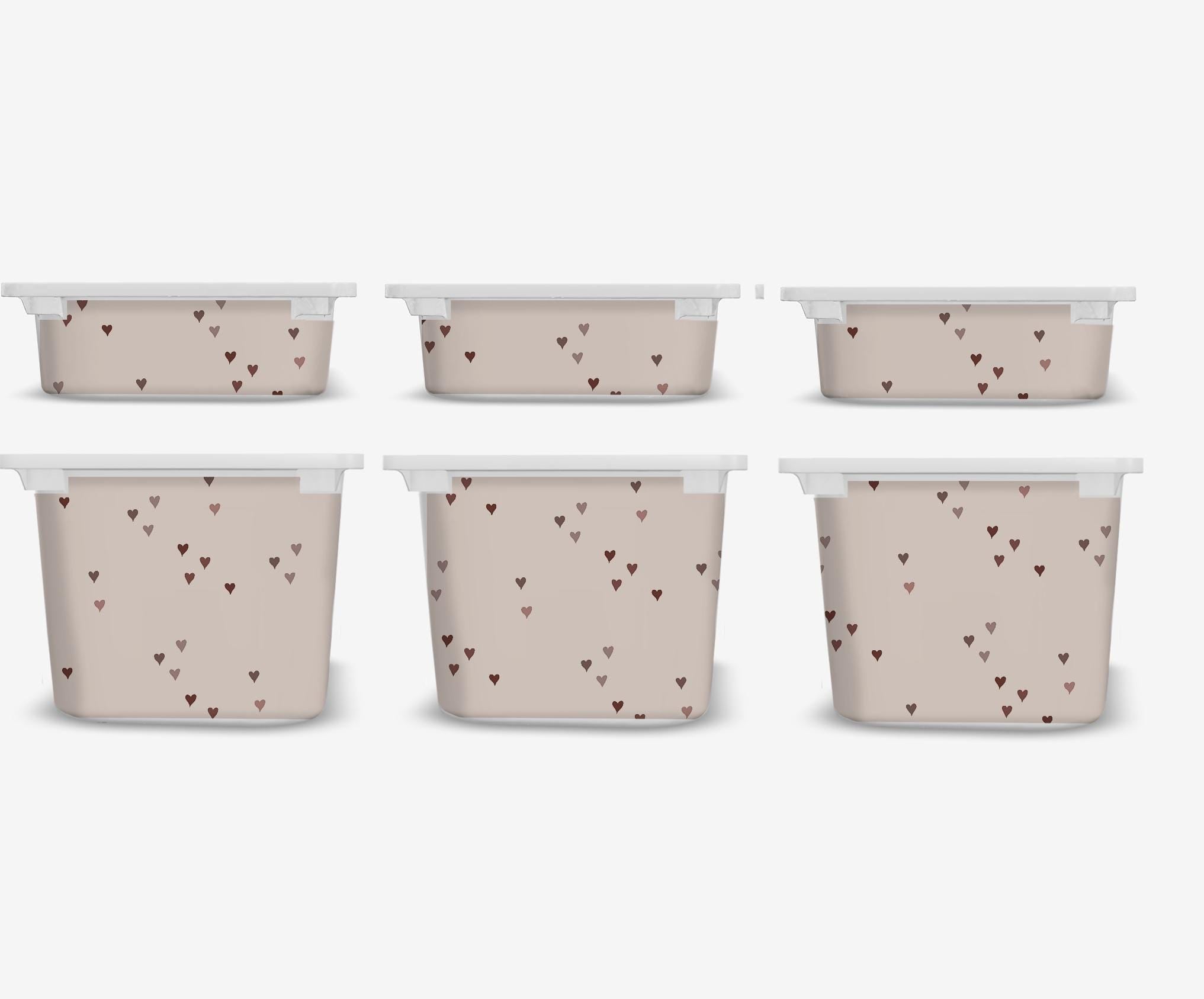 Herzen TROFAST Aufkleber Herzen IKEA TROFAST Vinylfolien Trofast Aufkleber Trofast Herzaufkleber Spielzimmer-Deko Herzen beige Trofast Aufkleber