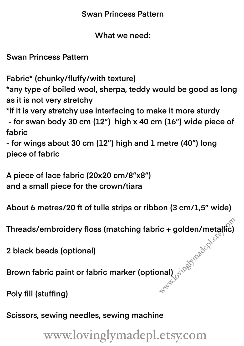 Schwanenprinzessin Schnittmuster digital Schwan Näh-Anleitung Schwan Trophäe Näh-Anleitung PDF Schwan Wanddeko Sofortdownload Schwan Wandbehang Nähanleitung