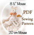 Maus Schnittmuster Maushandarbeits-Tutorial mit Fotos Musterspielzeug nähen ausgestopftes Mausmuster einfaches Schnittmuster Maus