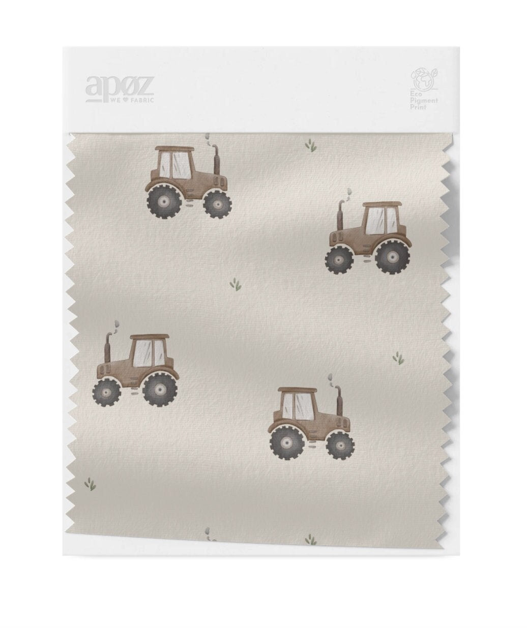 Traktor Stoff braun Baby Stoff Double Gauze Junge Kinder Stoff Bauernhof Kleidung Stoff Jungen Stoff Musselin Meterware Traktor blau