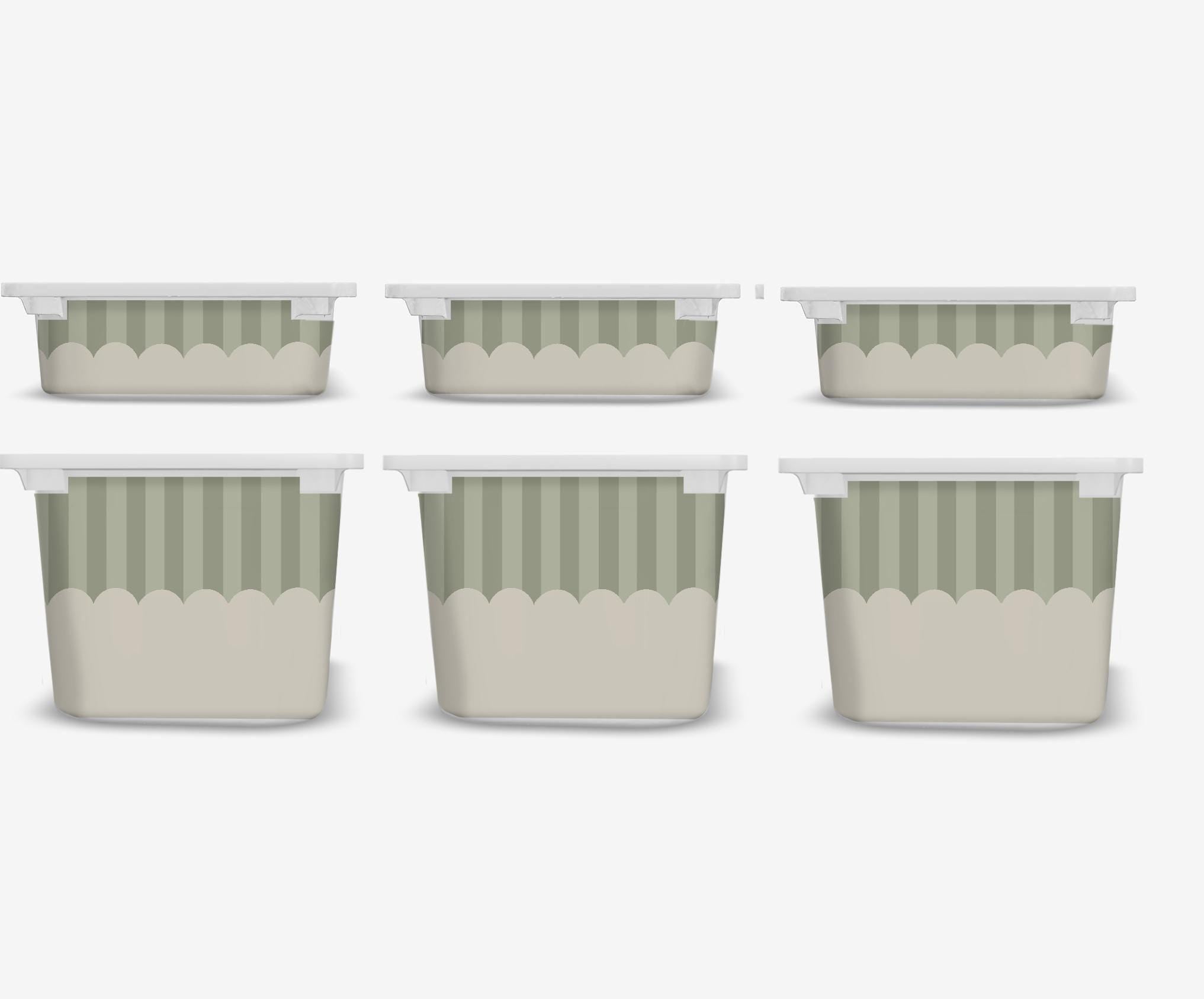 Scallop and Stripes TROFAST sticker Scallop IKEA TROFAST Vinyl Wraps ikea Trofast sticker Trofast stripes stickers Playroom Decor lines