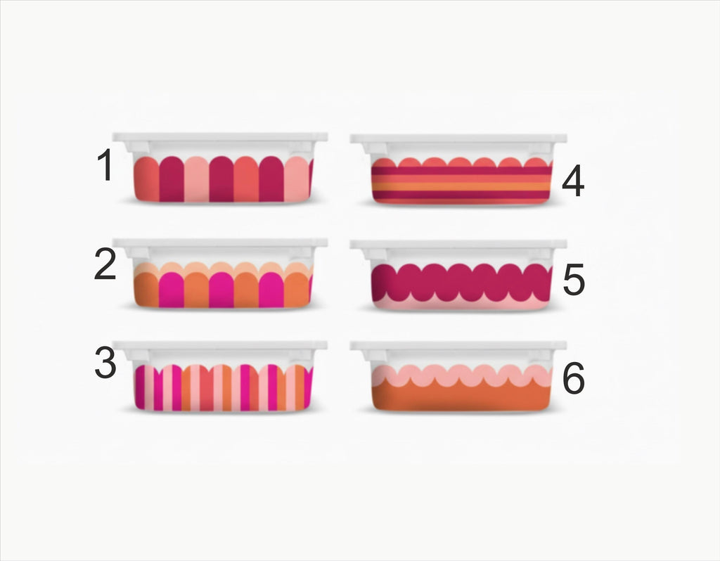 Mad Pink TROFAST Aufkleber-Designs IKEA TROFAST Abdeckungen ikea Trofast Aufkleber kräftige Muster Trofast