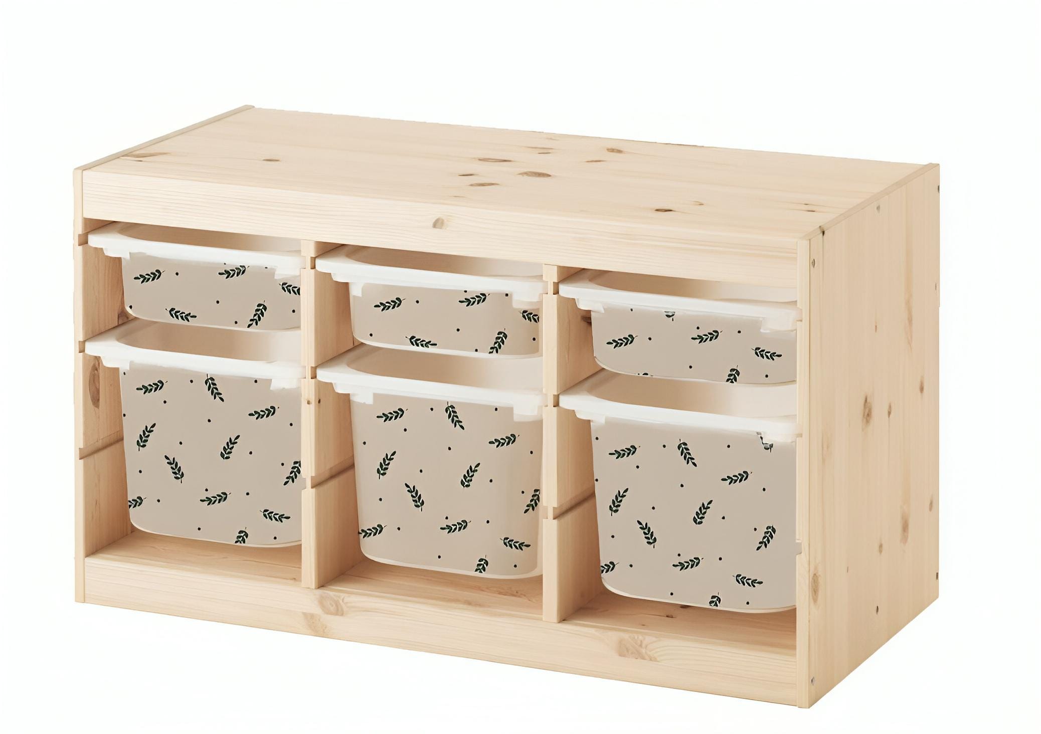 Kleine Blätter TROFAST Aufkleber IKEA TROFAST Vinylfolien ikea Trofast Blattaufkleber Trofast botanisches Abziehbild Trofast Deko Aufbewahrungsaufkleber