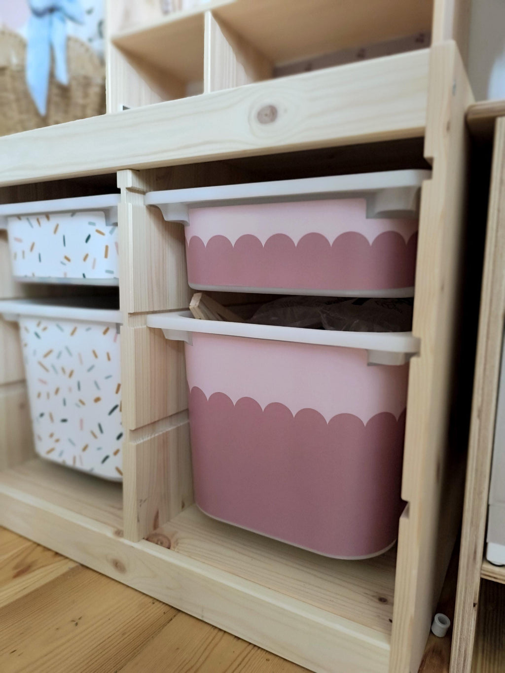 Scallop TROFAST Aufkleber IKEA TROFAST Vinylfolien ikea Trofast Aufkleber Trofast Spielzimmeraufkleber Spielzimmer-Dekoration Ikea Hack Aufbewahrungsaufkleber SC1