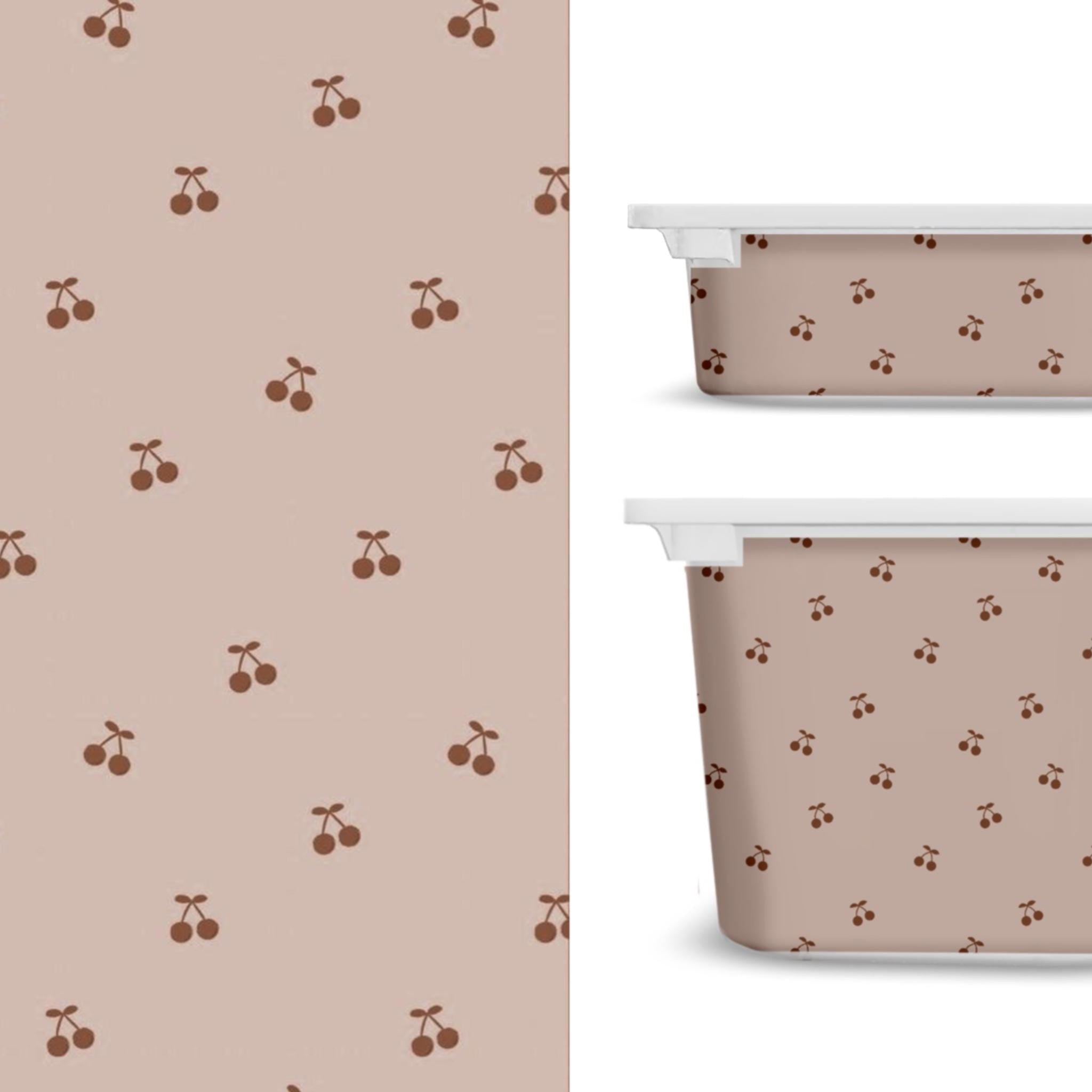 Retro Kirsche Trofast Aufkleber Trofast Frucht-Abziehbilder Ikea Möbelaufkleber lustiger Stauraum bunter Kirsch-Aufkleber Kirschen Folie Kirschfolie Ikea