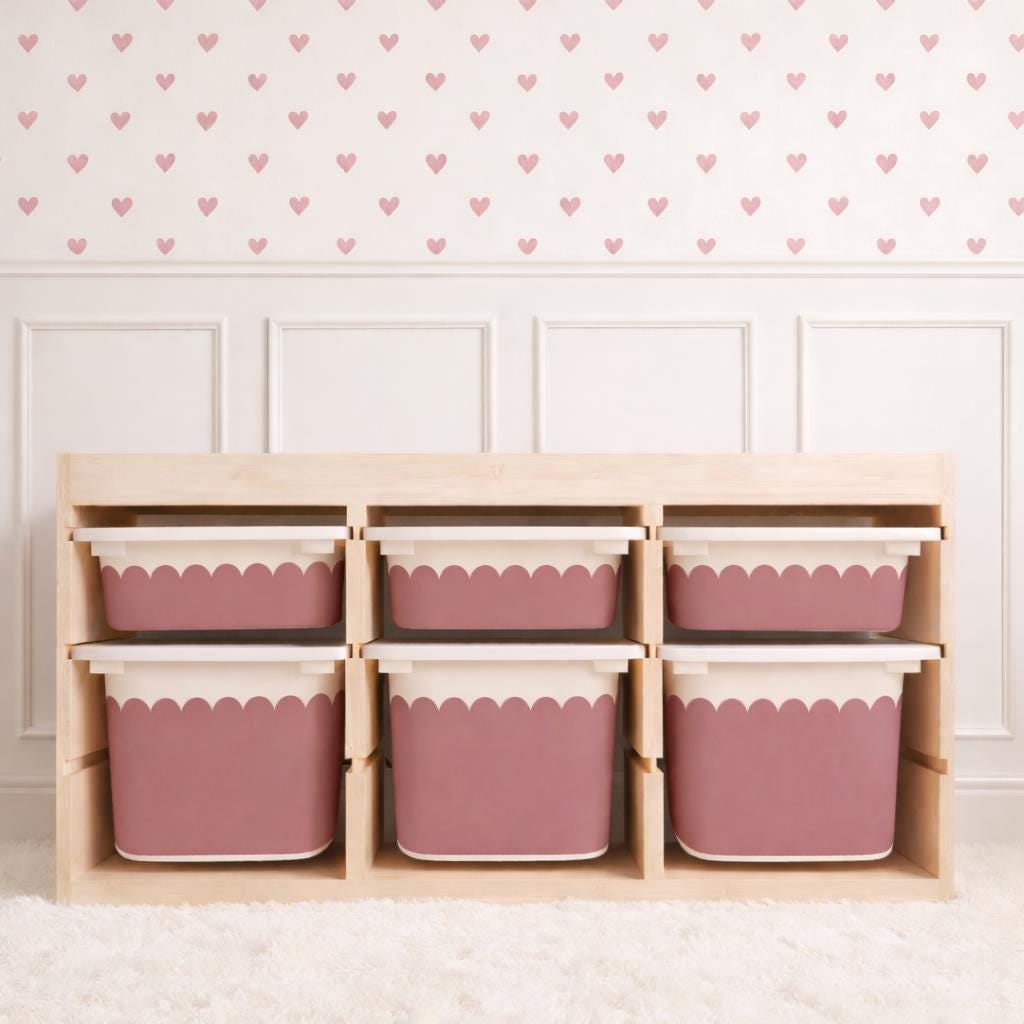 VINTAGE ROSE Wellen TROFAST Aufkleber Geschwungene Ikea Trofast Streifen Wraps Ikea Trofast Aufkleber Trofast Spielzimmer Aufkleber Trofast Antik Rosa