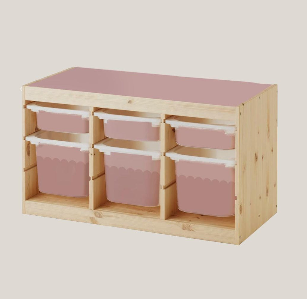 Staubrosa gewellter TROFAST-Aufkleber Wellige IKEA TROFAST gewellte Vinylfolien Ikea Trofast-Aufkleber Trofast-Rohr Spielzimmer-Aufkleber Spielzimmer