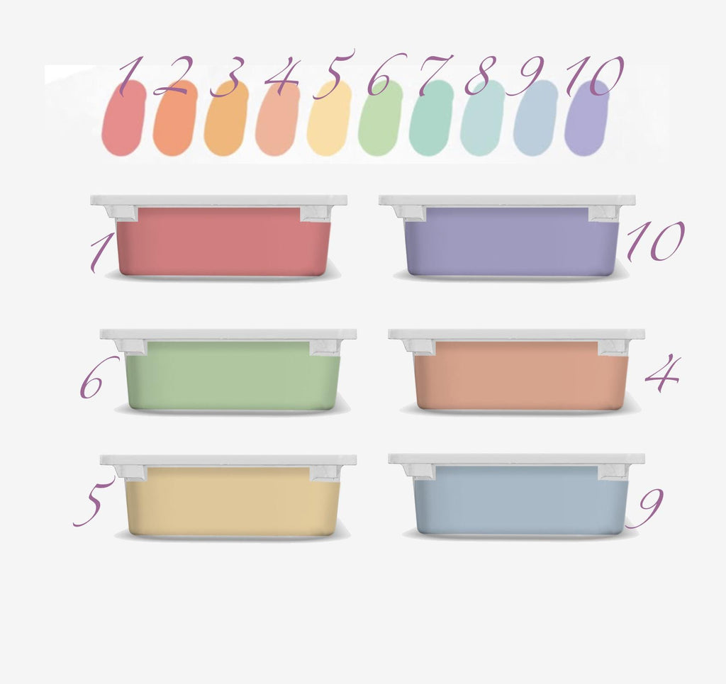 Pastellfarben TROFAST Aufkleber IKEA TROFAST Vinylfolien Ikea Trofast Regenbogenaufkleber Trofast Aufklebermix Pastellregenbogen Ikea Trofast Hack