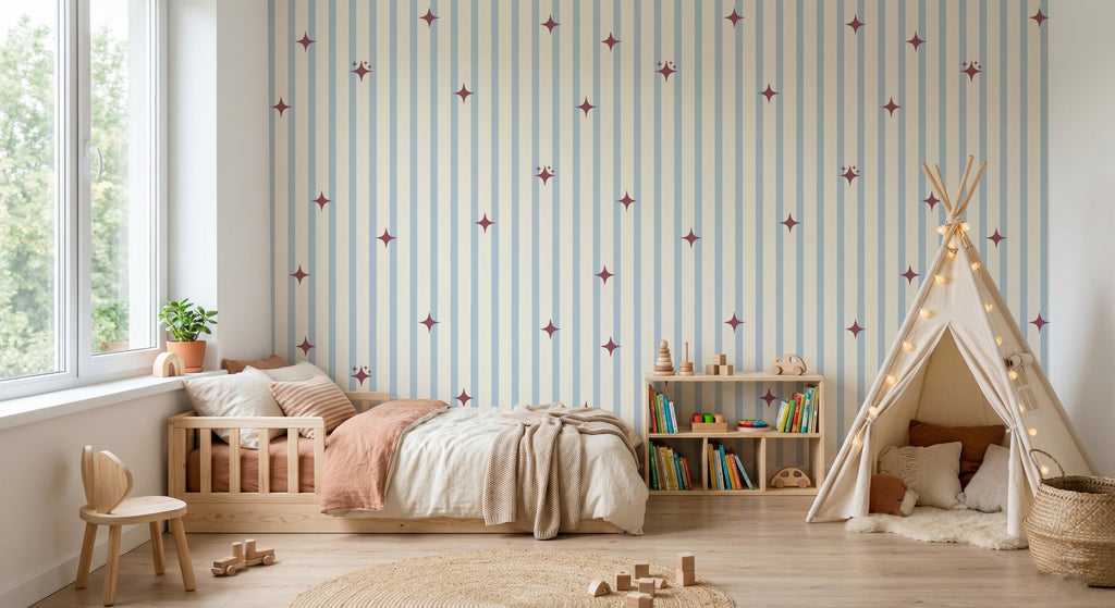 blue stripes wallpaper