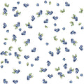 Blaubeeren Stoff Heidelbeeren Aquarell Stoff botanischer Stoff Sommer Stoff Blaubeerkunst Stoff Sommerfrucht Stoff Wald Stoff