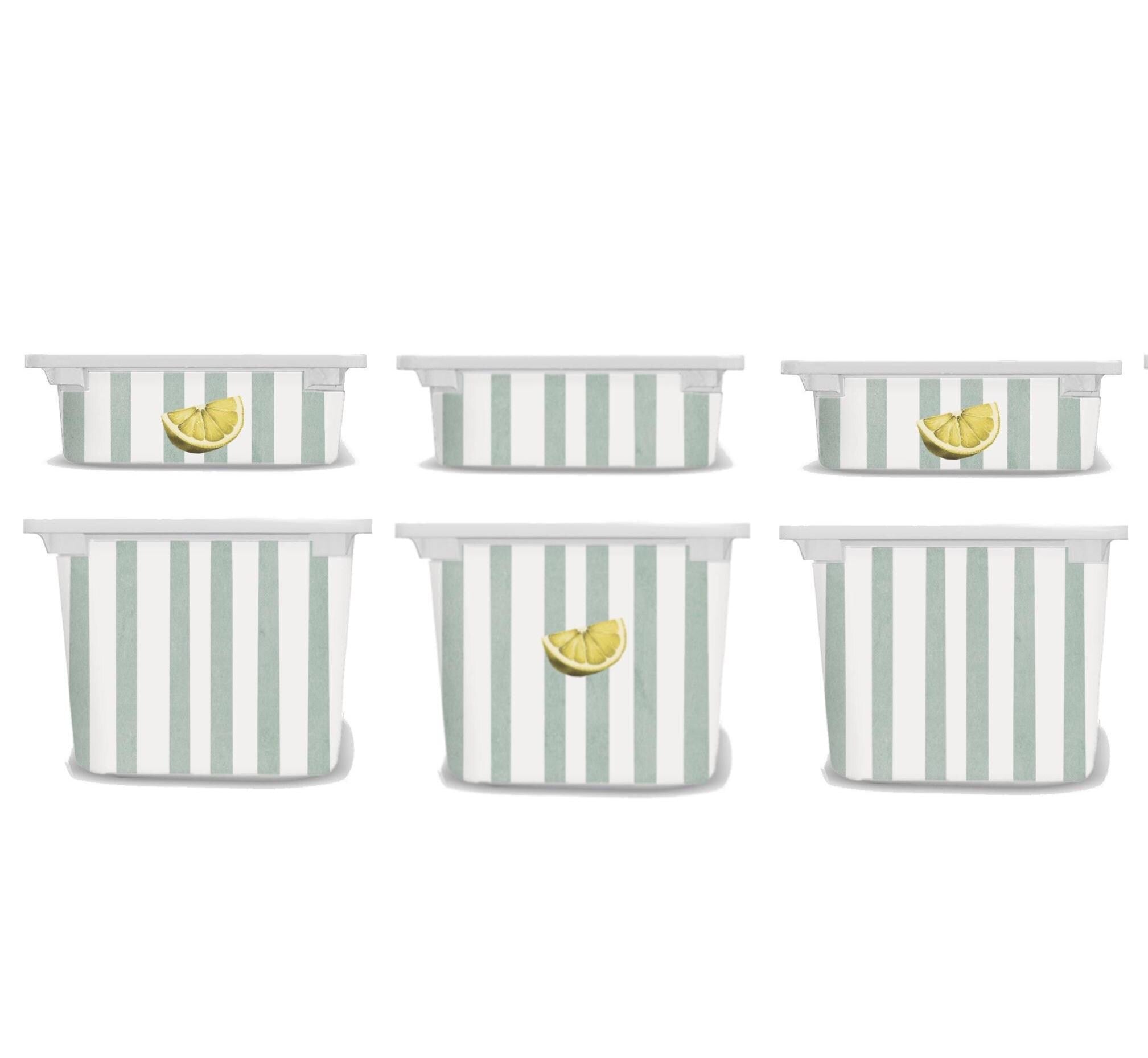 Zitronenstreifen TROFAST Aufkleber IKEA TROFAST Obst und Streifen Trofast Folie Trofast Aufkleber gewellt Trofast Aufkleber grüne Streifen Trofast Aufkleber