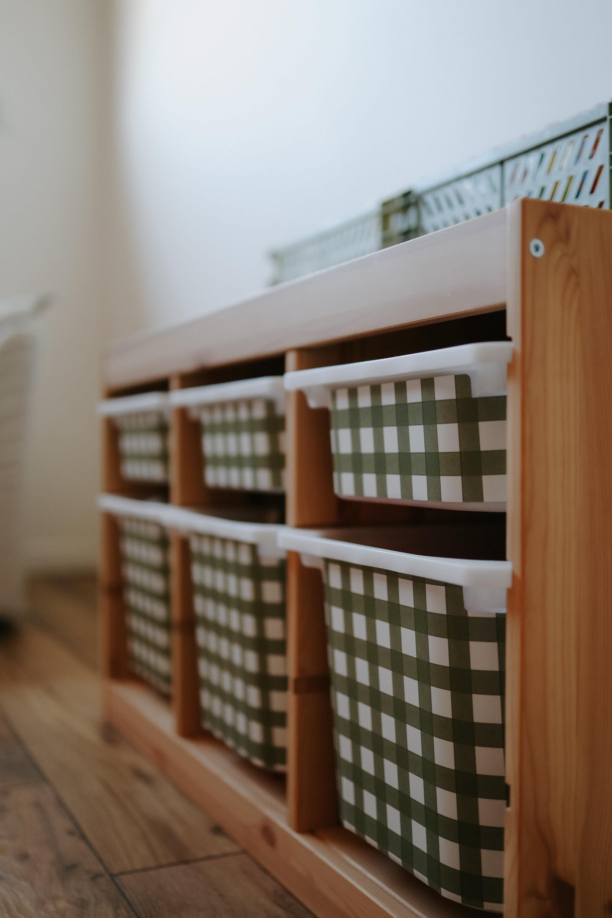 TROFAST Aufkleber Trofast Vichy-Aufkleber IKEA TROFAST Vinylfolien Trofast Aufkleber Trofast Spielzimmer Aufbewahrungsaufkleber Dekor Aufbewahrungsaufkleber Preppy