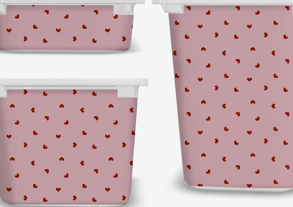 TROFAST Aufkleber Herzen IKEA TROFAST Vinylfolien rosa rote Herzen Ikea Trofast Aufkleber Trofast Spielzimmerdeko Ikea Hack Aufbewahrungsaufkleber Aufbewahrung