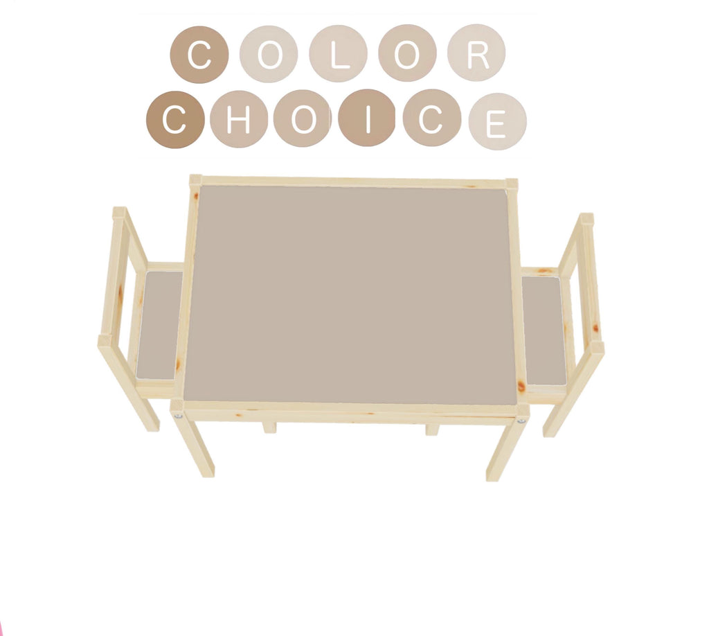 Beige Latt-Tisch Möbelaufkleber für IKEA Latt Tisch beige Abziehbilder für niedliche Dekoration Aufkleber für Möbel beige Aufkleber für Kleinkinder beige