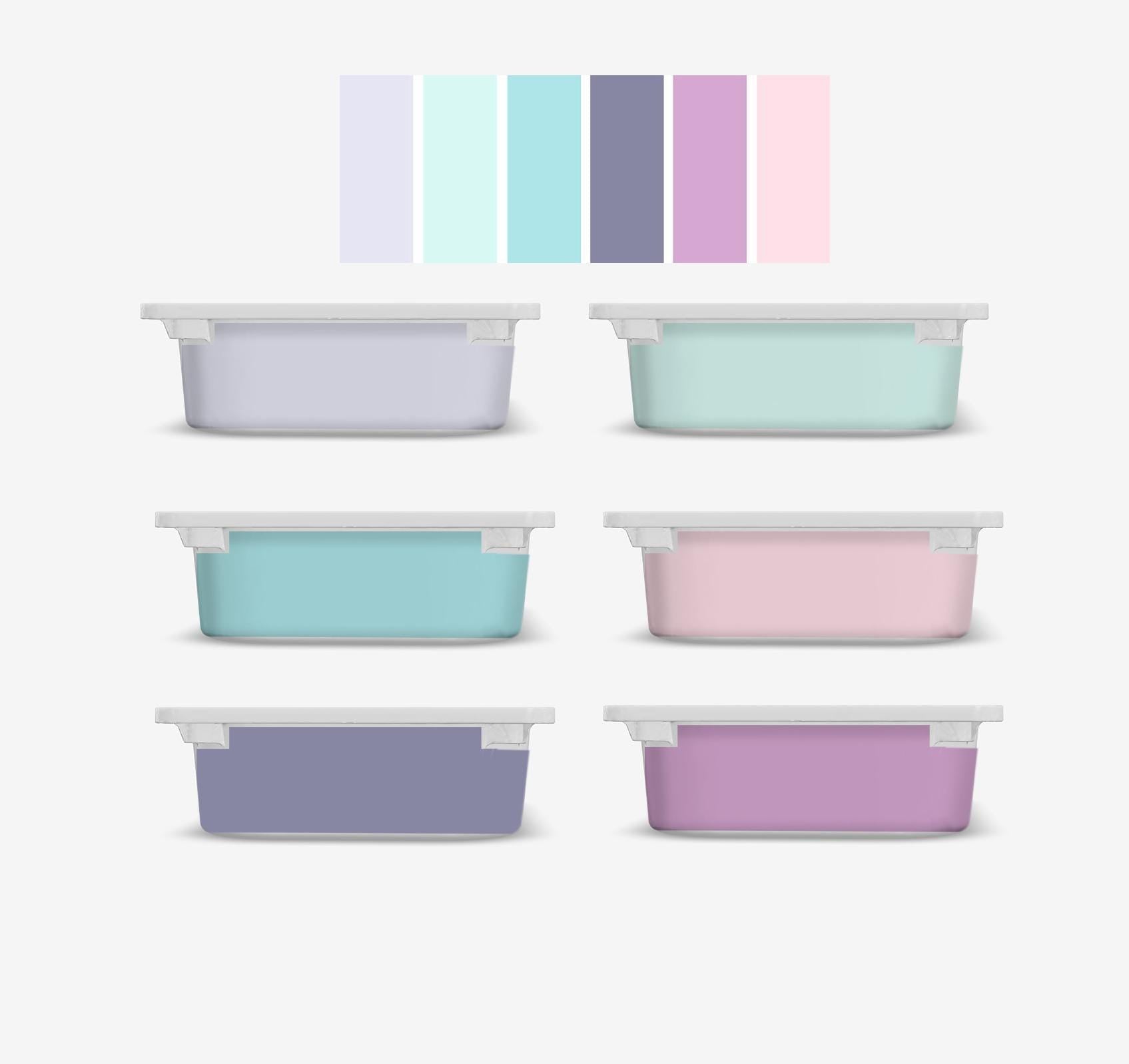 Meerjungfrauenfarben TROFAST Aufkleber IKEA TROFAST Vinylfolien Meerjungfrau Pastell Ikea Trofast Aufkleber Trofast Spielzimmeraufkleber Spielzimmer Ozeanthema