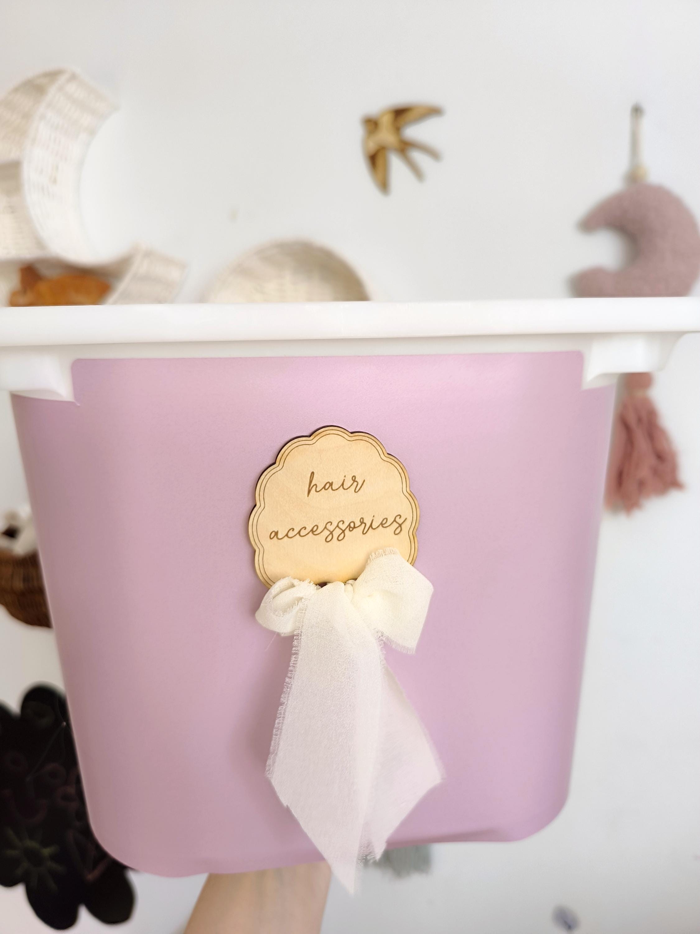 Wooden signs for Trofast shelf or boxes wooden label closet organization signs wooden labels with writing for the children's room girl label