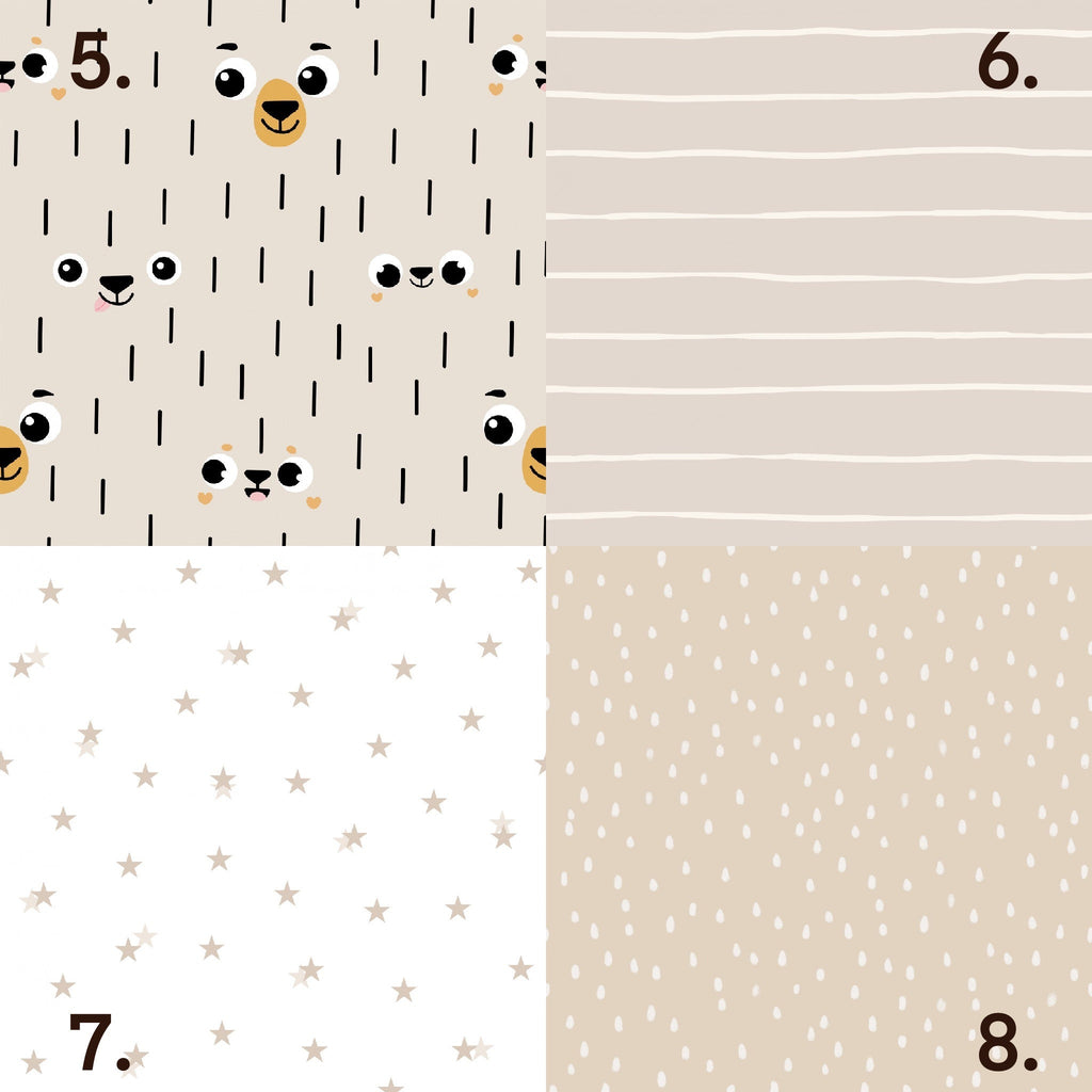 Geschlechtsneutrale Baumwoll-Fat Quarters – Natur Beige Rouge Wald Skandinavische Kollektion Petal Baumwoll-Mix & Match Fat Quarters Quiltstoff