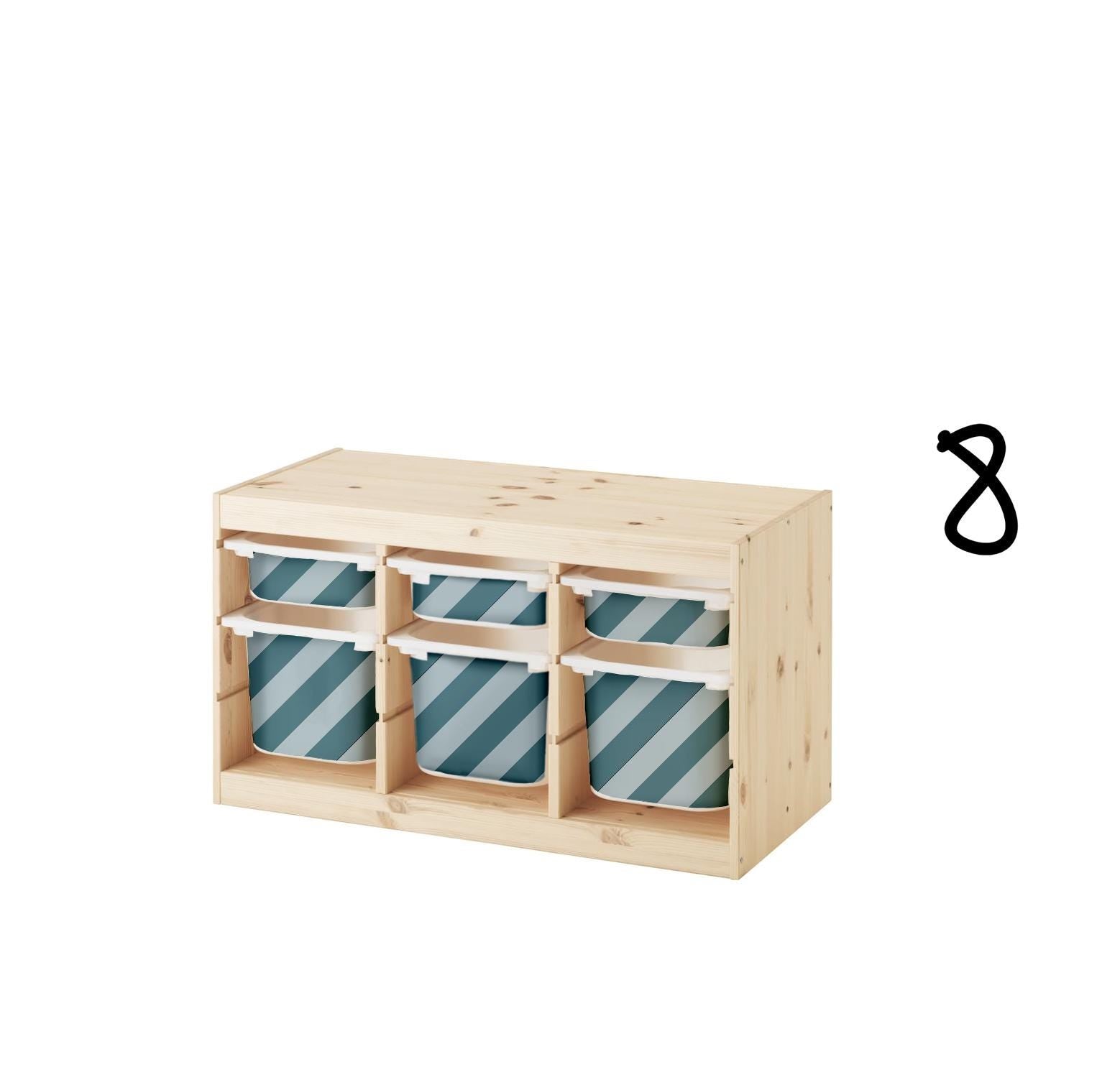 TROFAST Aufkleber Diagonale Streifen IKEA TROFAST Behälter Aufkleber Trofast Wickelaufkleber Trofast Aufbewahrungsaufkleber Ikea Box Aufkleber Streifen Aufkleber