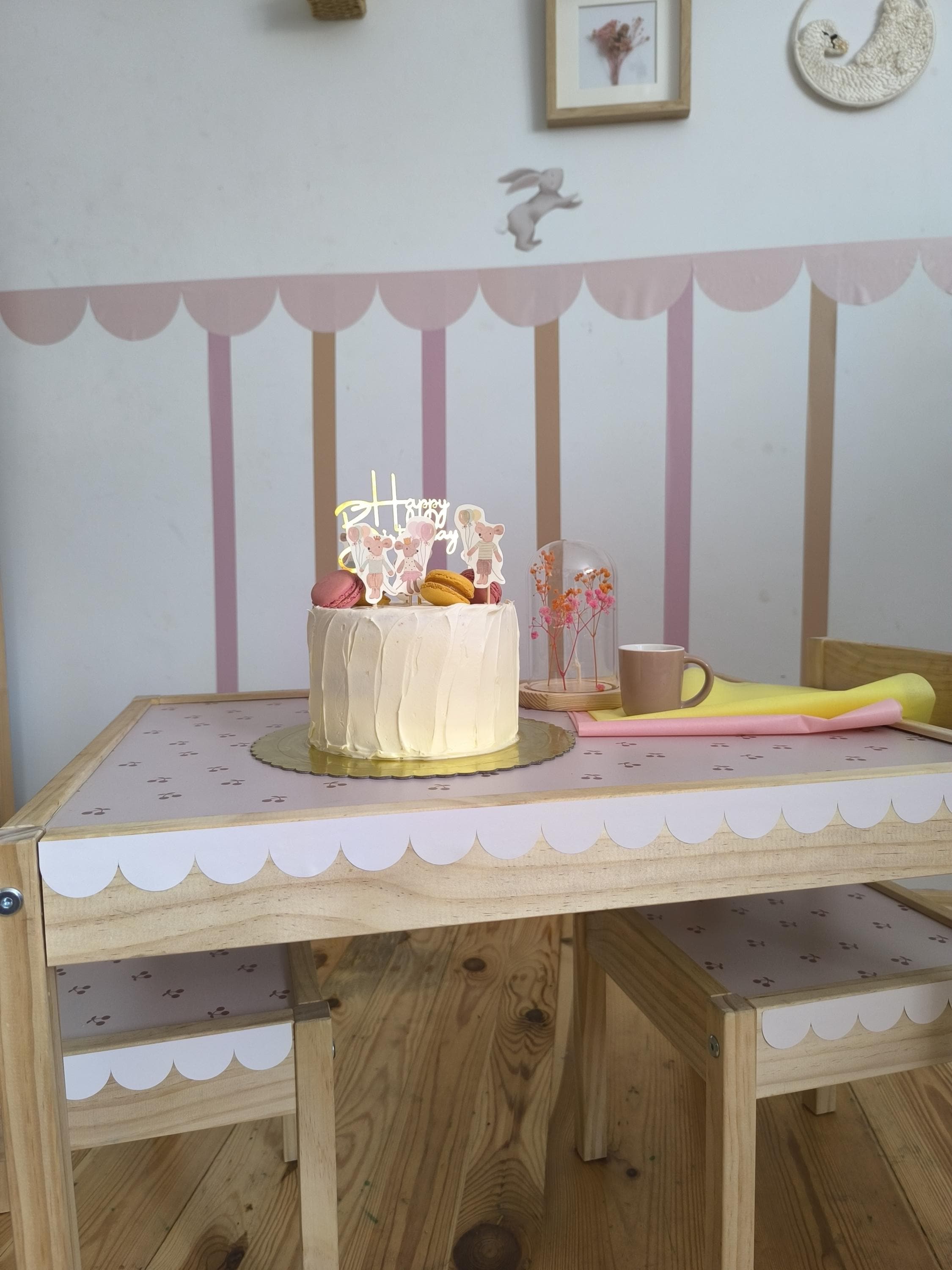 Jakobi-Aufkleber Ikea Latt Tisch Stühle Jakobi-Verzierung Jakobi-Latt-Rand Jakobi-Bordüre Jakobi-Deko Trofast-Deko Jakobi-Streifen Latt-Tisch