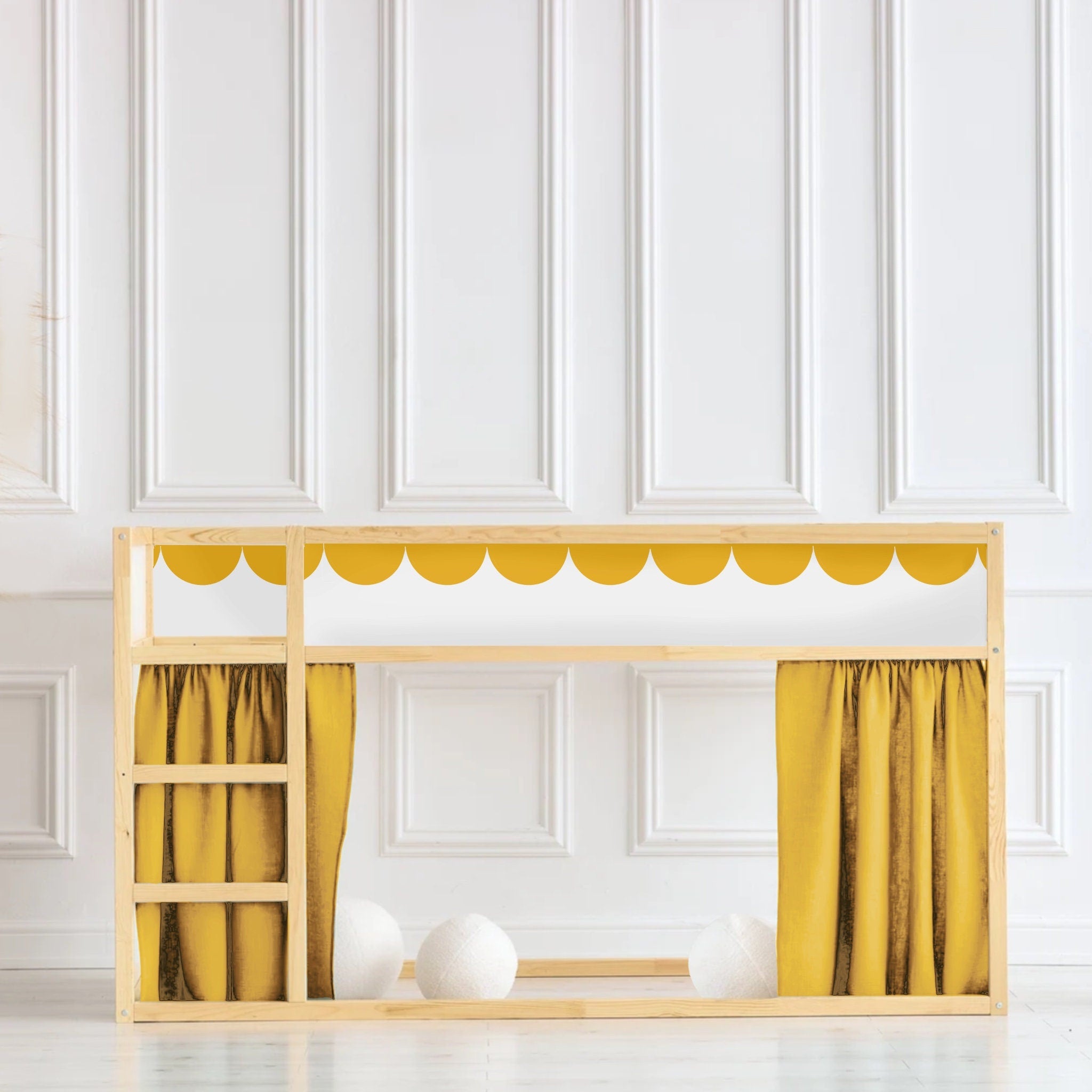 SCALLOP Bettaufkleber Kura Kinderbett Ikea Kura Bett Möbelfolie IKEA Aufkleber scallop Kura Aufkleber Ikea Kura mint Bettaufkleber KURA Aufkleber