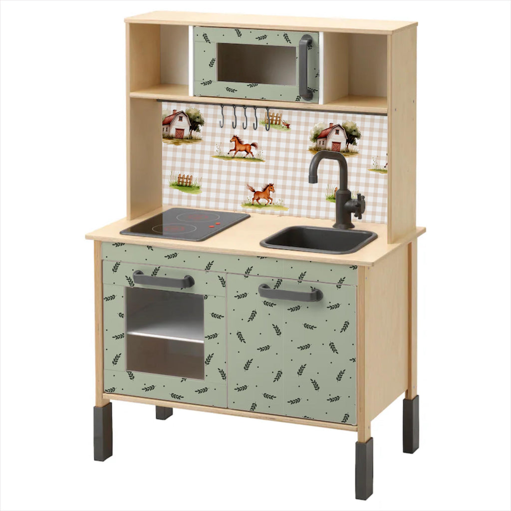Salbeigrün DUKTIG Aufkleber Boho IKEA DUKTIG Küchenaufkleber Erdtöne Spielküche Klebefolie Ikea Folie Duktig Spielküche Abziehbild Ikea