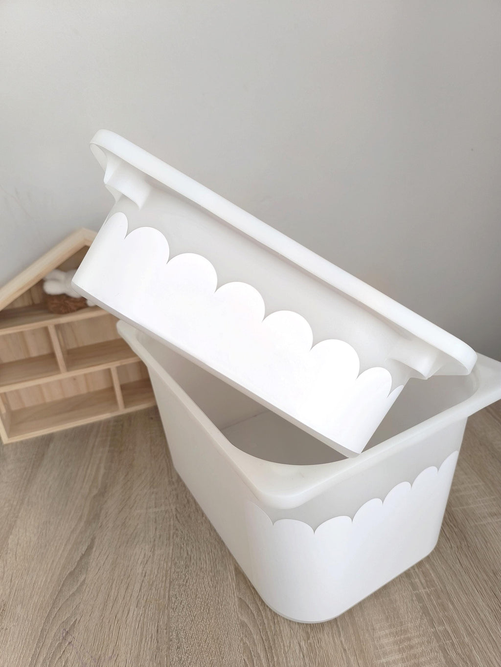 Weiße Wellenkante TROFAST Aufkleber IKEA TROFAST Möbelfolie Ikea Trofast Sticker Trofast Spielzimmeraufkleber Spielzimmer Deko Ikea Wellenaufkleber
