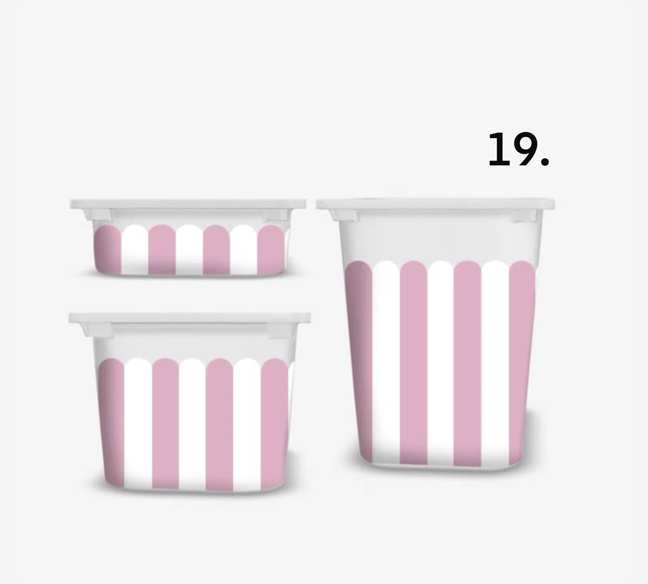 Gewellter TROFAST Aufkleber, gewellter Rand, IKEA TROFAST Streifen, Vinyl-Folien, IKEA Trofast gestreifter Aufkleber, Trofast Spielzimmer, Spielzimmer-Dekoration, Aufbewahrung